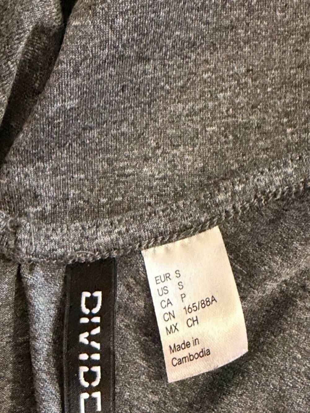 Divided H&M Grey Skater Dress Long Sleeve Fit Flare Scoop Neck Sz S - Picture 5 of 5